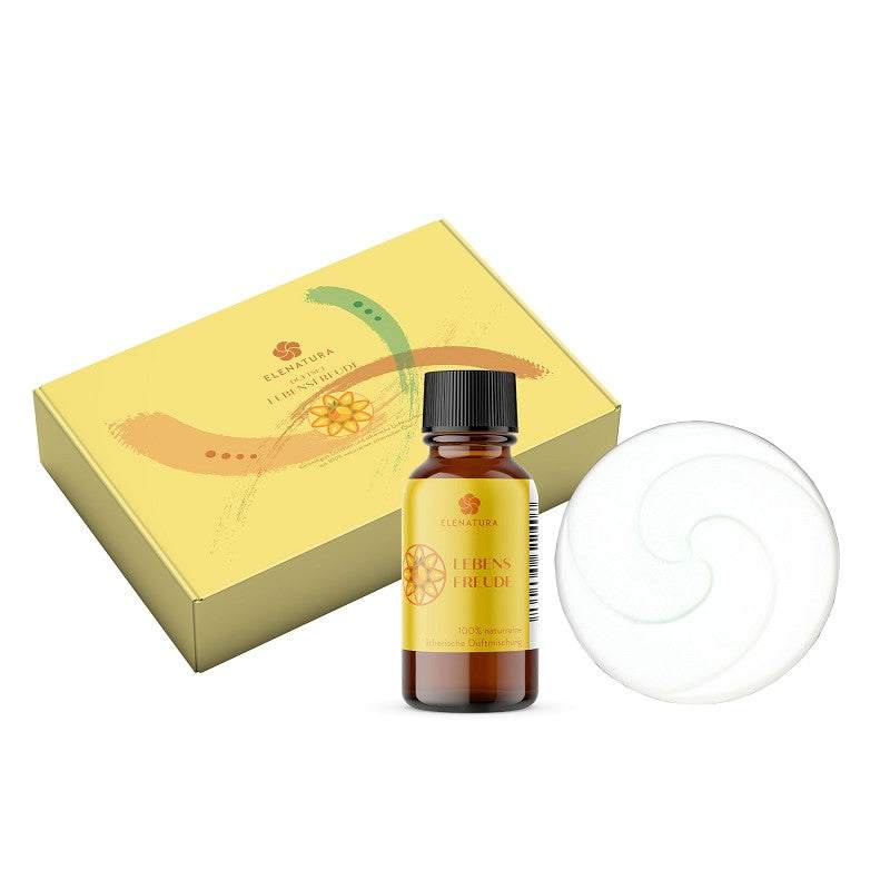 Duftset Lebensfreude mit Duftmischung 10ml, Duftstein und Broschüre in Geschenkverpackung