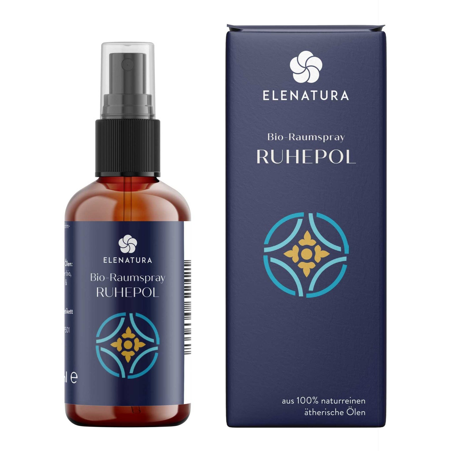 Raumspray Ruhepol 50 ml bottle with calming lavender, mandarine, and cedar scents