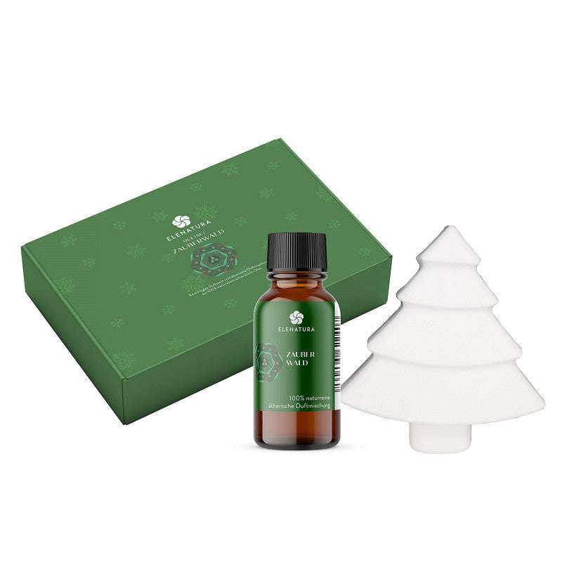 Duftset Zauberwald mit Duftmischung, Duftstein Tannenbaum und Geschenkverpackung