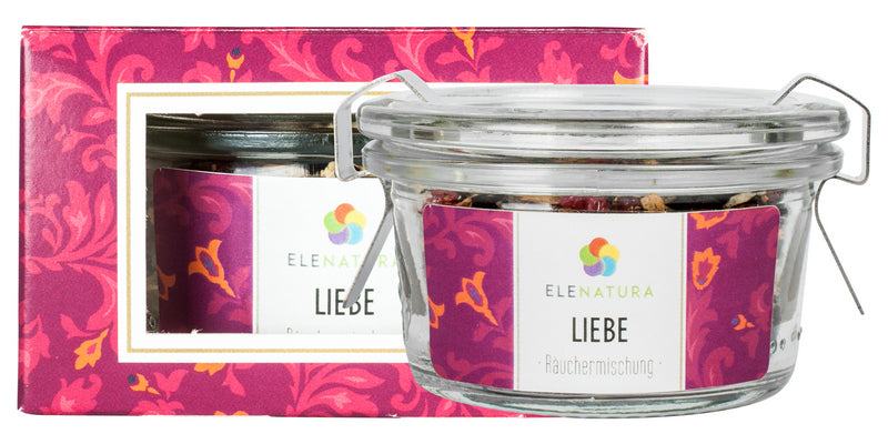 Flasche Räuchermischung Liebe 48 ml mit Palo Santo und balsamischem Duft für Herzöffnung und Wohlbefinden