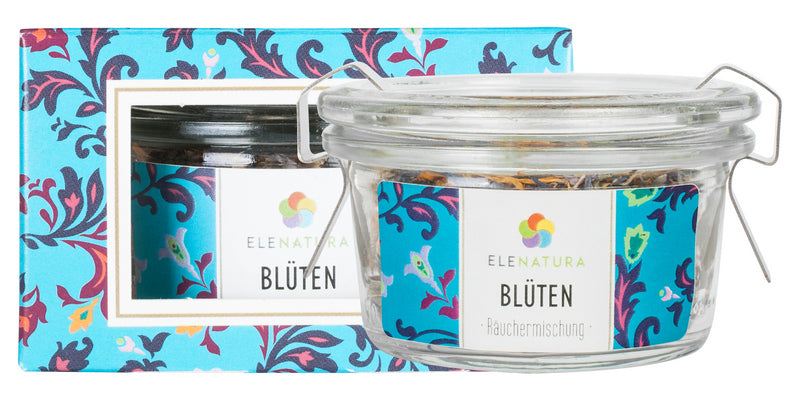 Räuchermischung "Blütenmischung" 48 ml mit Lavendel, Rose und Ringelblume, beruhigender und blumiger Duft