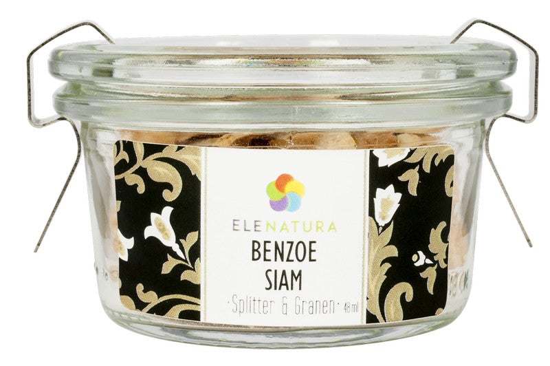 Benzoe Siam Splitter und Granen 48 ml im Glas mit vanillig-süßlichem Duft