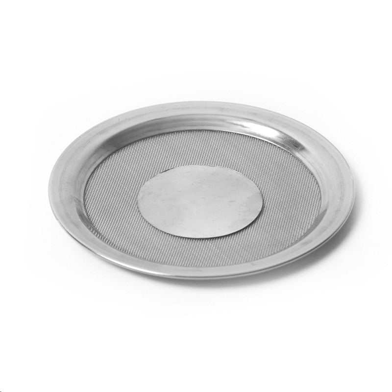 Silbernes Räucherplättchen aus Metall mit 5 cm Durchmesser für Räuchersieb