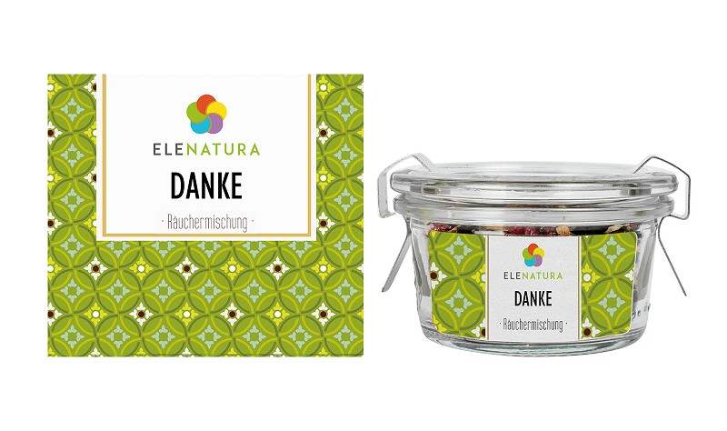 Räuchermischung Danke mit Sandelholz, Sandarac und Weihrauch für wohltuenden Raumduft