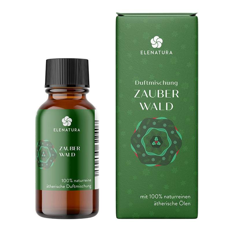Flasche Duftmischung Zauberwald 10 ml mit balsamischen Harzen und Hölzern für magische Raumduftatmosphäre