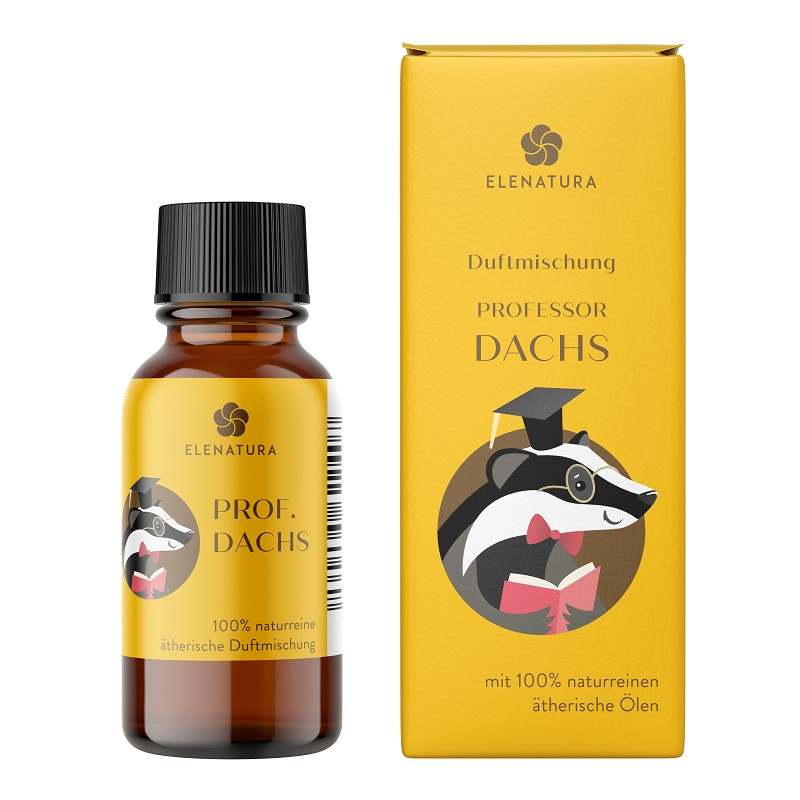 Flasche Duftmischung Professor Dachs 10 ml mit natürlichen ätherischen Ölen für Konzentration bei Kindern