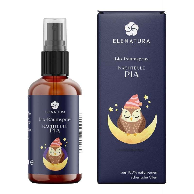 Raumspray Nachteule Pia 50 ml Kinderzimmer entspannendes Spray mit ätherischen Ölen Vanille Orange Lavendel