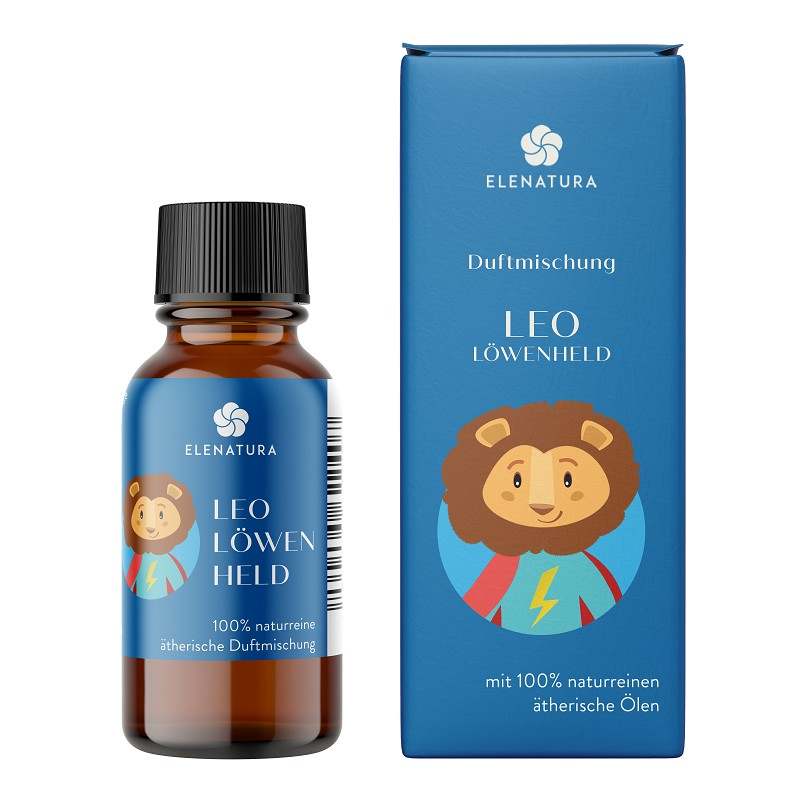 Flasche Duftmischung Leo Löwenheld 10 ml mit natürlichen ätherischen Ölen Orange, Mandarine, Tonka für Kinder ab 6 Jahren