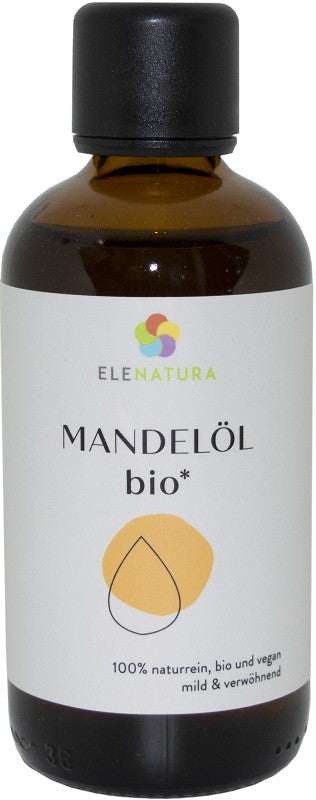 Mandelöl bio 100 ml Flasche mit hochwertigem Bio-Mandelöl für natürliche Hautpflege und intensive Feuchtigkeit