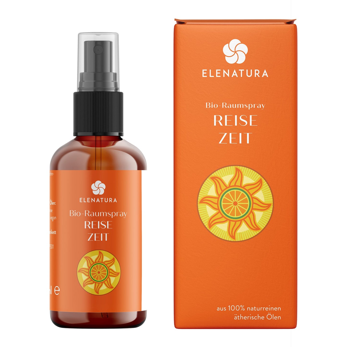 Raumspray Reisezeit 50 ml mit ätherischen Ölen Ingwer Limette Orange zur Reisebegleitung