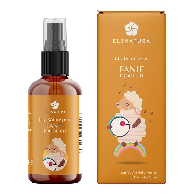 Bio-Raumspray Fanie Fröhlich 50 ml bottle with grapefruit, vanilla, and benzoe scents for children's rooms