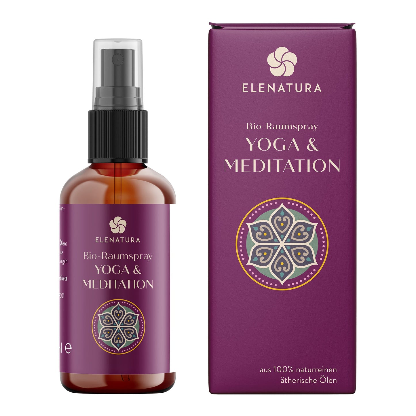 Raumspray Yoga und Meditation 50 ml mit ätherischen Ölen Amyris, Orange und Lavendel zur Entspannung